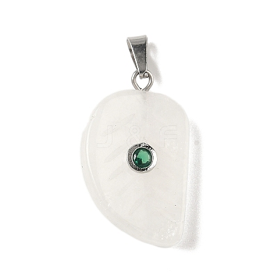 Natural Quartz Crystal Carved Pendants G-P599-04P-11-1
