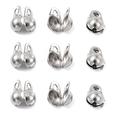 Tarnish Resistant 304 Stainless Steel Bead Tips STAS-R055-12-1