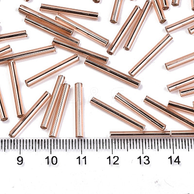 Electroplate Glass Bugle Beads SEED-S043-02C-03-1