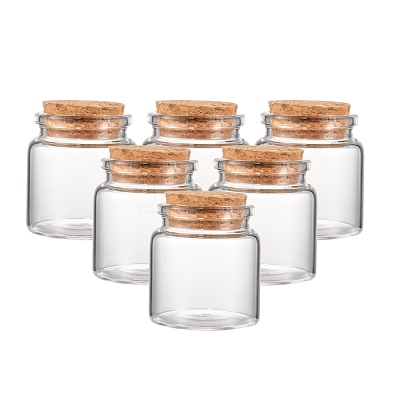 Glass Jar Glass Bottle for Bead Containers X-CON-E008-58x47mm-1