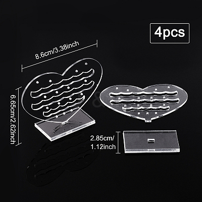 Acrylic Earring Display Frame EDIS-WH0006-10-1