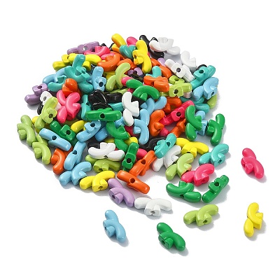 Spray Painted Alloy Beads PALLOY-Q445-02-1