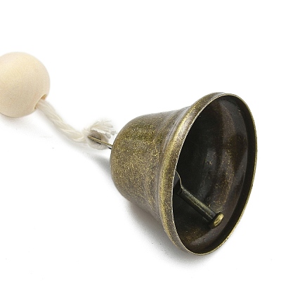 Iron Bell & Alloy Ksy Charm Hanging Ornaments HJEW-JM02471-1