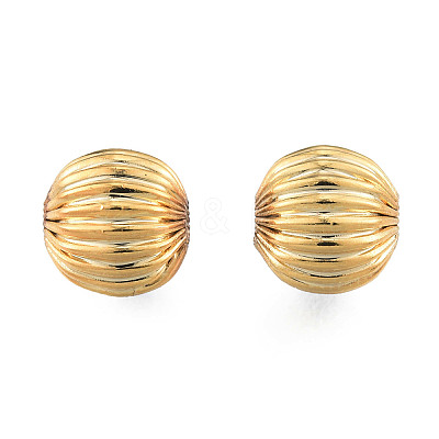 Brass Grooved Beads LS-KK-N259-27A-1