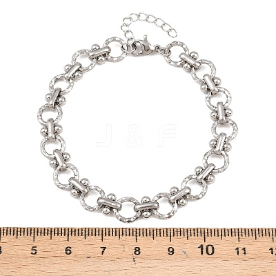 304 Stainless Steel Link Chain Bracelets for Women BJEW-H207-01C-P-1