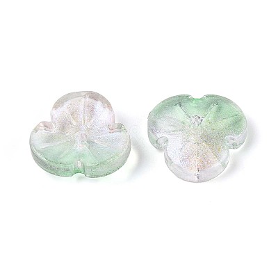 Baking Paint Transparent Glass Bead Caps DGLA-N014-09B-01-1