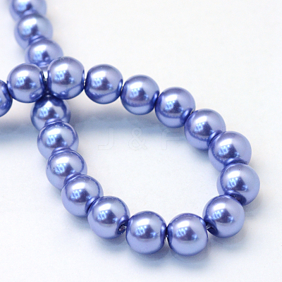 Baking Paint Glass Pearl Round Bead Strands LS-HY-Q003-10mm-09-1