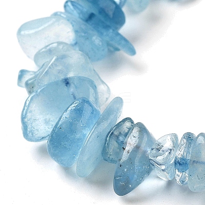 Natural Aquamarine Chip Beads Strands G-E271-96-1