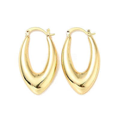 Rack Plating Brass Chunky Hoop Earrings for Women LS-EJEW-G288-35E-G-1