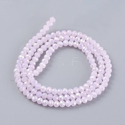 Electroplate Glass Beads Strands EGLA-A034-P1mm-B12-1