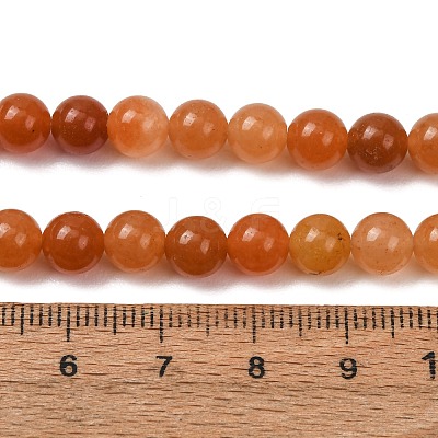 Natural Red Aventurine Bead Strands G-P257-02-6mm-1