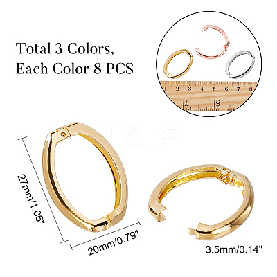 Brass Twister Clasps KK-FH0001-36-1