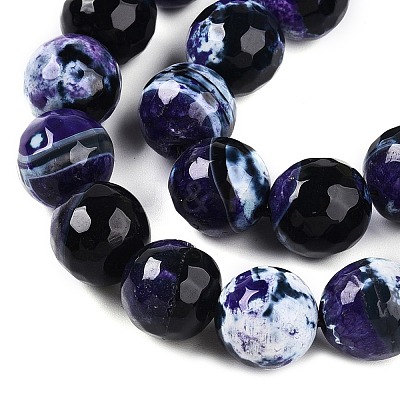 Dyed Natural Agate Beads Strands G-T141-01A-05-1