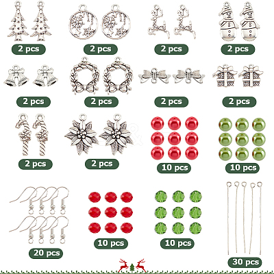 Christmas Theme DIY Earring Making Kit DIY-SC0022-78-1