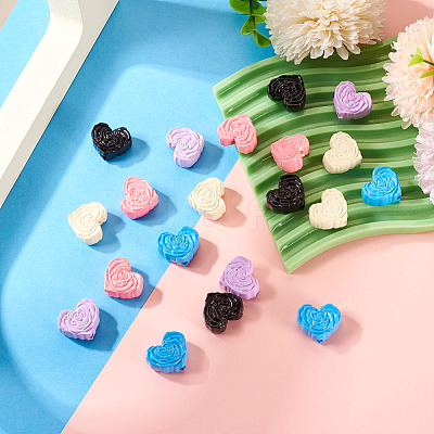 20Pcs 5 Colors Opaque Spray Painted Acrylic Beads OACR-TA0002-76-1