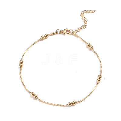304 Stainless Steel Box Chain Anklets X-AJEW-G024-12G-1