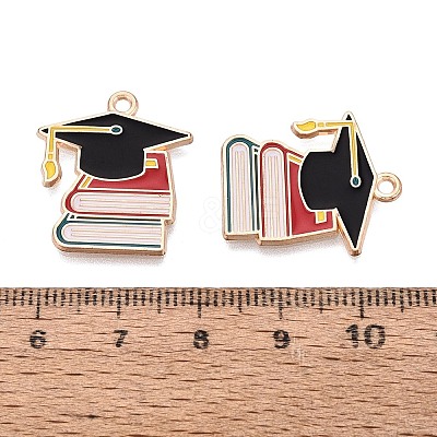 Back to School Alloy Enamel Pendants ENAM-Q004-01KCG-04-1