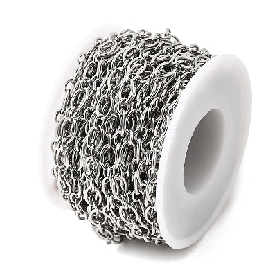 304 Stainless Steel Oval Link Chains CHS-C018-04P-1