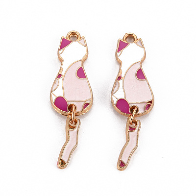 Eco-Friendly Alloy Enamel Pendants ENAM-T011-84-NR-1