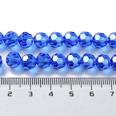 Electroplate Glass Bead Strands X-EGLA-R015-8mm-6-1