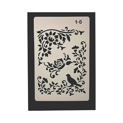 Eco-Friendly PET Plastic Hollow Painting Silhouette Stencil DRAW-PW0008-01F-1