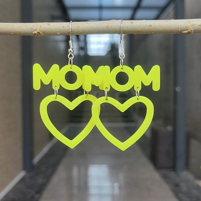 Mother's Day Acrylic Dangle Earrings WGE1768-01-1