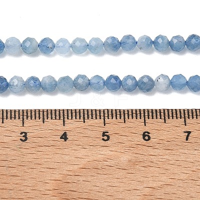 Natural Devil Blue Aquamarine Beads Strands G-P629-A03-03-1