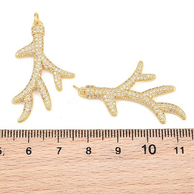 Brass Micro Pave Cubic Zirconia Pendants CU-CBAB3AD-01G-01-1