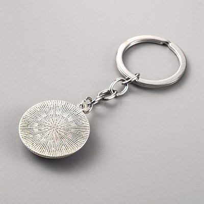 Glass Keychain KEYC-WH0024-18P-04-1