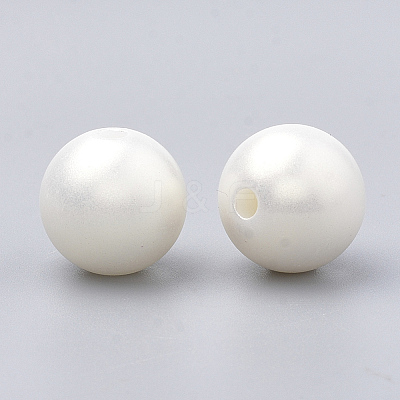 Spray Painted Style Acrylic Beads X-MACR-T010-12mm-08-1