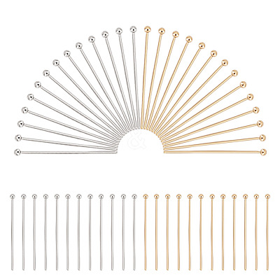 200Pcs 2 Styles 304 Stainless Steel Ball Head Pins STAS-AR0002-26-1