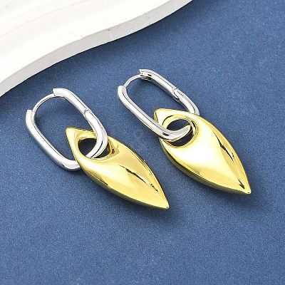 Horse Eye Brass Hoop Earrings for Women EJEW-U057-06D-03GP-1
