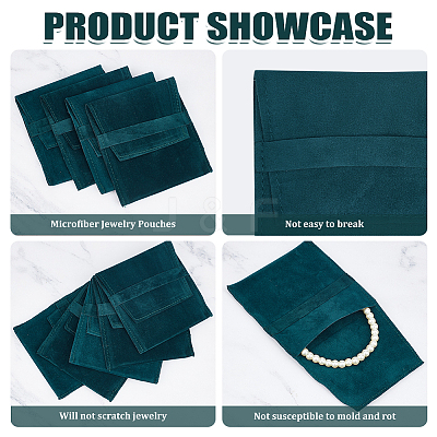 Velvet Jewelry Flap Pouches ABAG-WH0038-43D-1