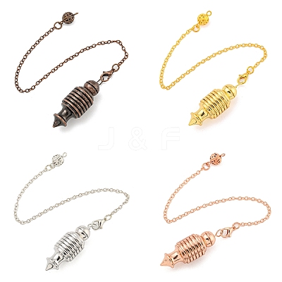 Rack Plating Brass Coil Dowsing Pendulums AJEW-B106-02-1