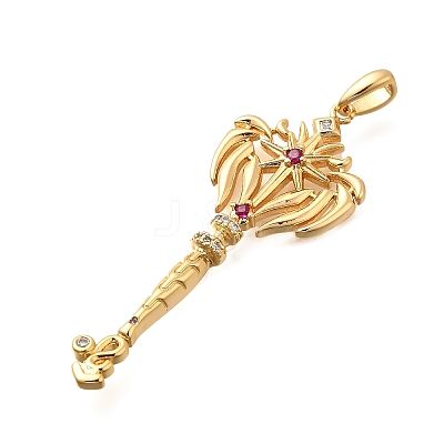 Brass Micro Pave Cubic Zirconia Big Pendants X1-KK-B147-04G-08-1