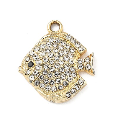 Alloy Rhinestone Pendants PALLOY-P313-12B-G-1
