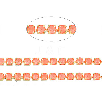 Brass Rhinestone Strass Chains CHC-N017-003B-B03-1