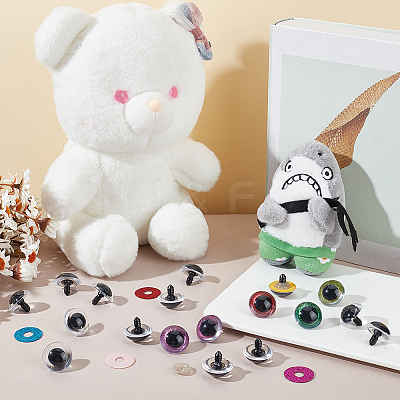 40 Sets 10 Colors Plastic Doll Craft Eyes DIY-GO0001-72-1
