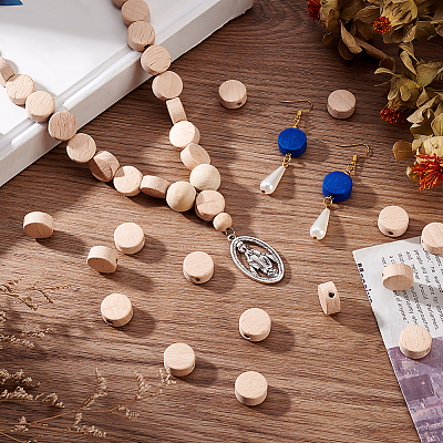 Beech Wood Beads WOOD-PH0009-53-1