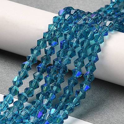 Transparent Electroplate Glass Beads Strands EGLA-A039-T2mm-L01-1