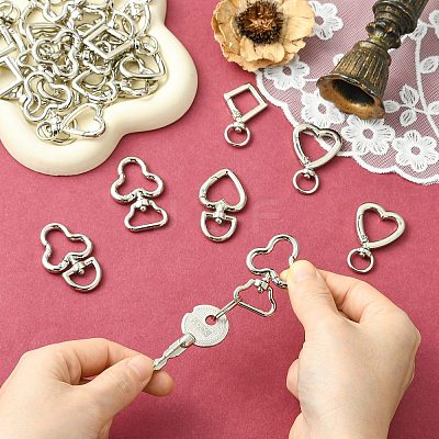 28Pcs 7 Styles Alloy Swivel Clasps FIND-CJ0005-59-1
