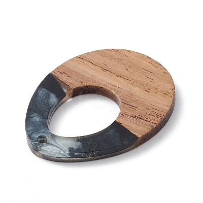 Pearlized Resin & Walnut Wood Pendants WOOD-C016-01E-1