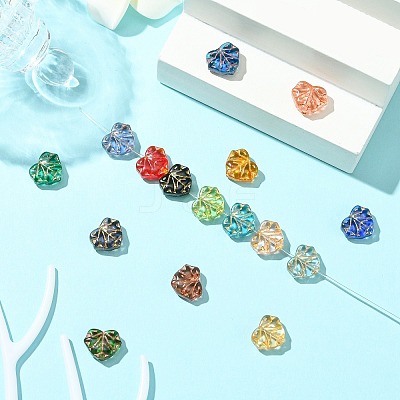 16Pcs 15 Colors Handmade Lampwork Beads LAMP-CJ0002-47-1