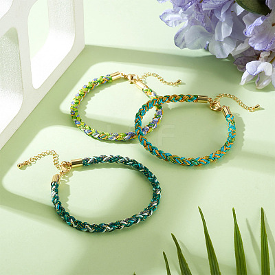 3Pcs 3 Colors 4MM Braided Nylon Cord Bracelets FIND-TA0009-49-1
