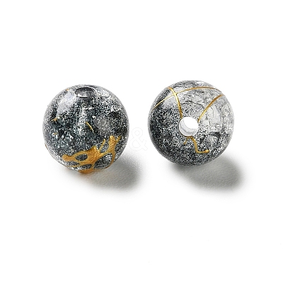 Transparent Crackle Acrylic Beads DACR-D300-01D-10mm-1