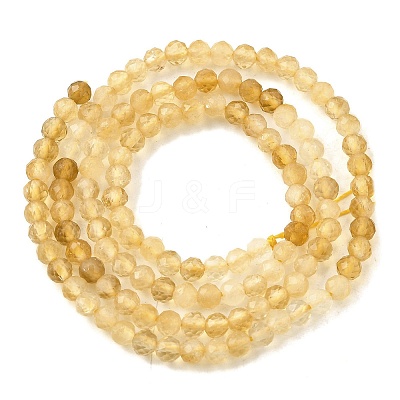 Natural Citrine(Heated) Beads Strands G-G259-D03-3mm-1