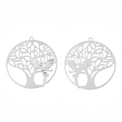 Rack Plating Brass Filigree Pendants KKC-T001-56P-1