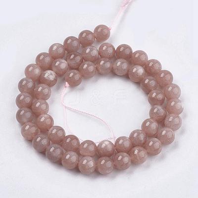 Natural Sunstone Beads Strands G-J157-8mm-07-1