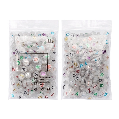 150Pcs Luminous Acrylic Beads LACR-YW0001-02-1
