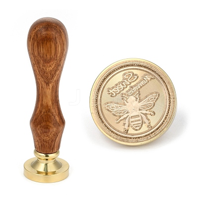 Brass Retro Wax Sealing Stamp AJEW-F045-A01-1